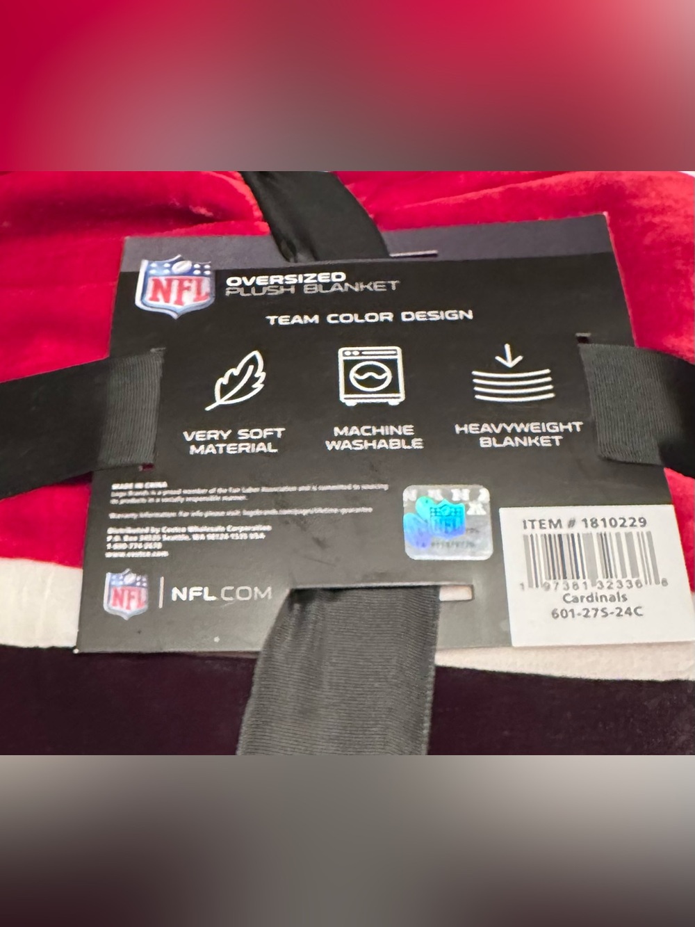 NFL Arizona Cardinals Oversized Plush Blanket - NEW! - Picture 2 of 5